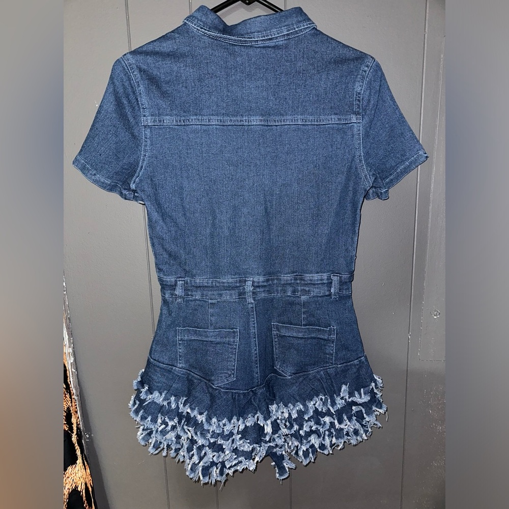 Blue Denim Rhomper - Picture 2 of 3